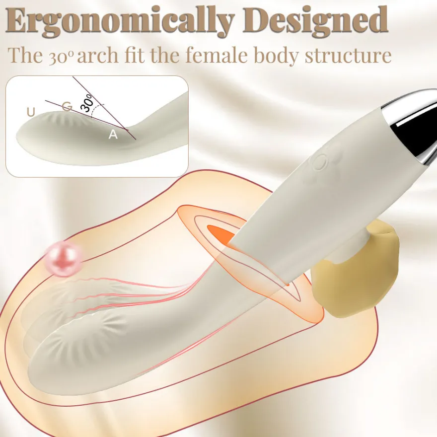 Vibrator Stimulation Klitoris Wasserdicht USB GM-559 Weiß