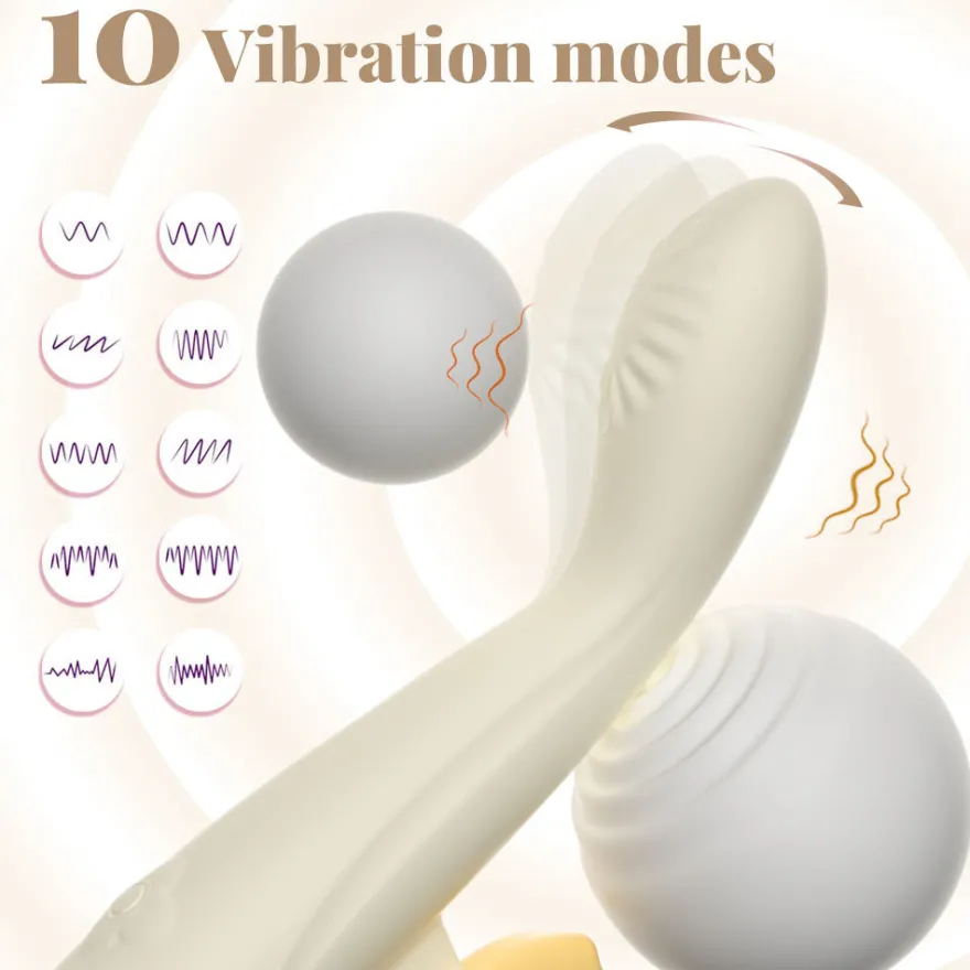 Vibrator Stimulation Klitoris Wasserdicht USB GM-559 Weiß