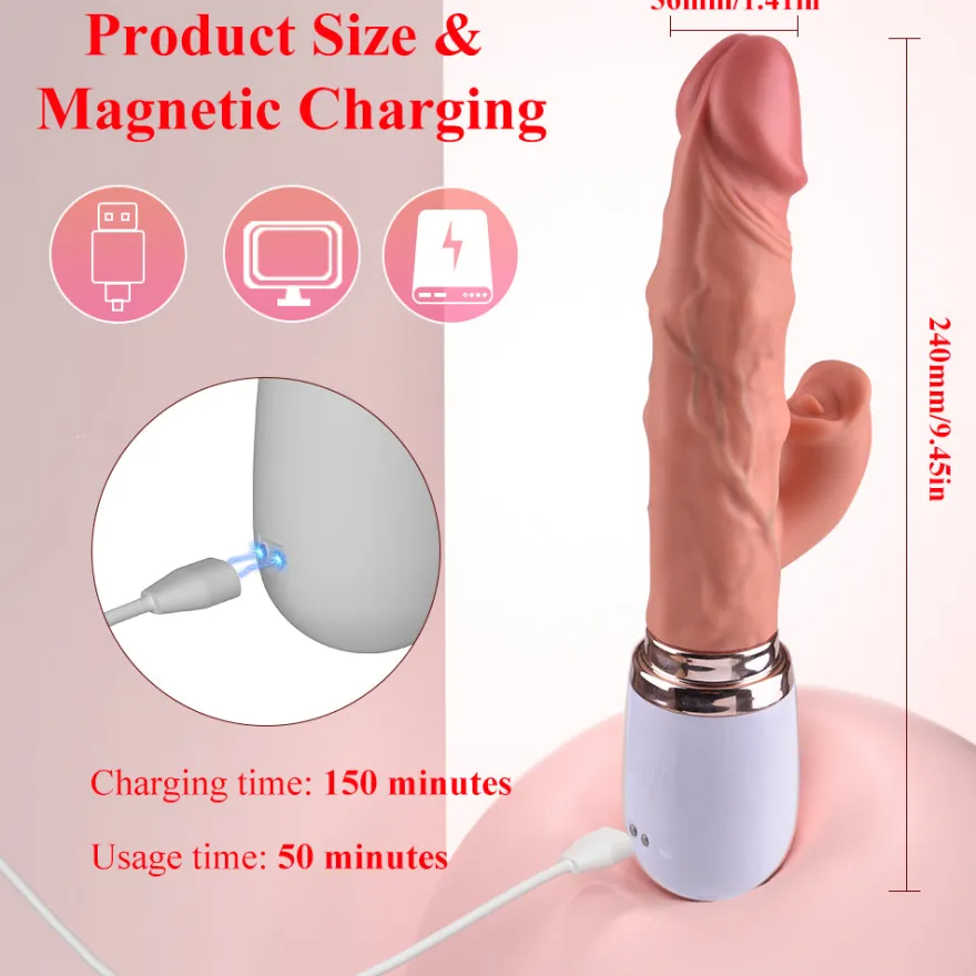 Vibrator Stimulation Klitoris Wasserdicht USB GM-542 Weiß